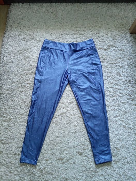 Błyszczące legginsy,XL