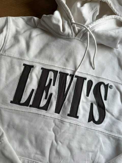 bluza z kapturem Levis, biała, roz. M