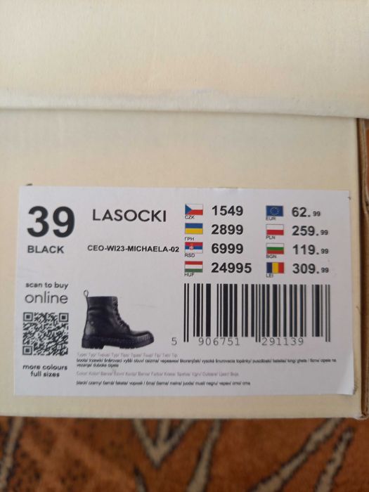 Buty damskie Lasocki /skórzane/rozmiar 39