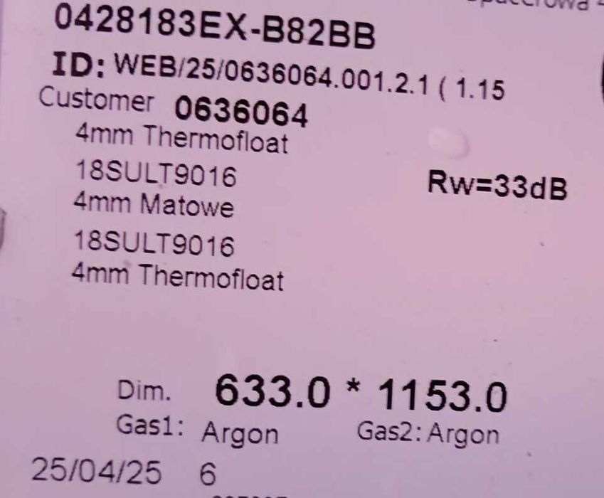 Szyby matowe 4mm