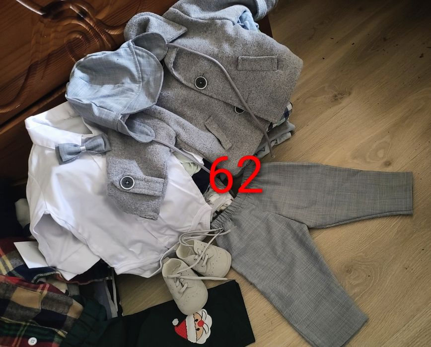 Ubranka dla chłopca 56–86 + dodatki – cały zestaw