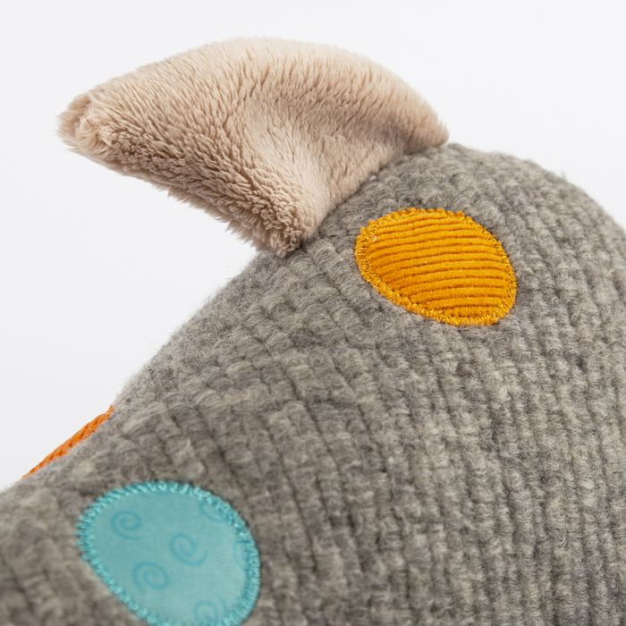 Pierwsza przytulanka Delfin patchwork maskotka zabawka dla dzieci