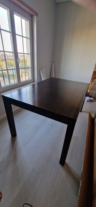 Mesa 150cm pinho maciço wengué
