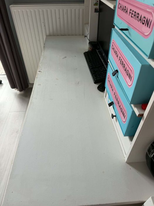 Ikea hemnes biurko duze z litego drewna biurko drewniane z nadstawką