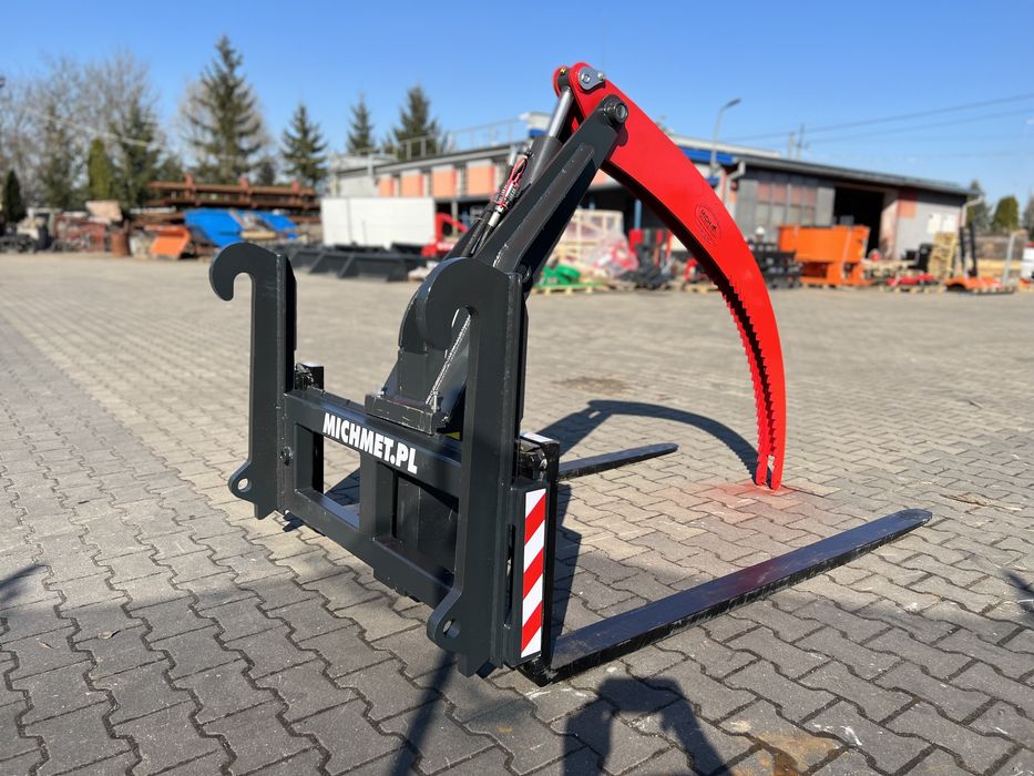 Chwytak do kłód bel drewna drzewa pazur docisk teleskopowy widła 180cm