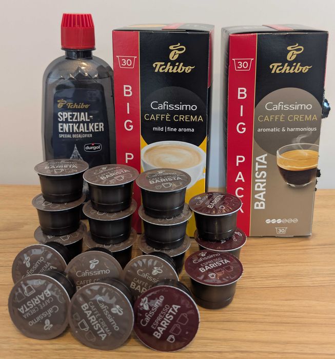 Kapsułki Tchibo Cafissimo + odkamieniacz