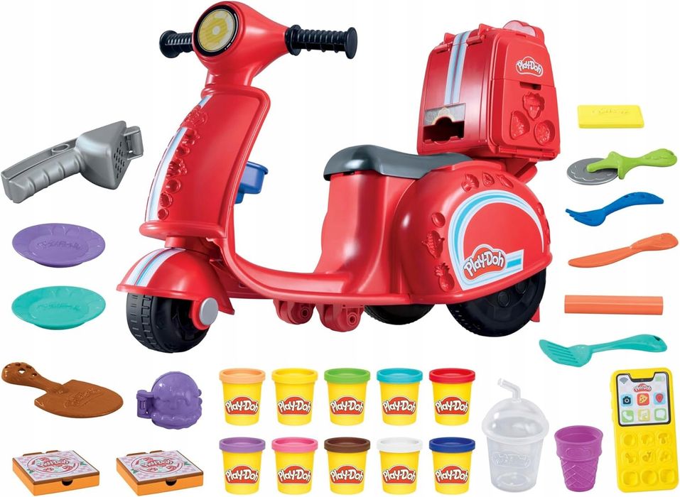 ciastolina plastelina play doh akcesoria skuter dostawca pizzy zestaw