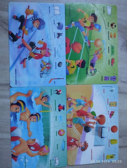 Puzzle edukacyjne sport