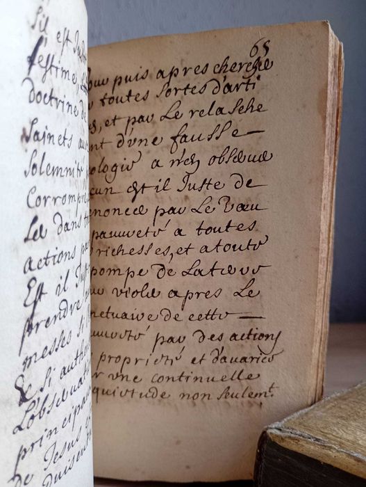 Stary Manuskrypt ok. 1780 Refleksje nad Życiem Zakonnym Theresy Lymard   - Pamiętnik
