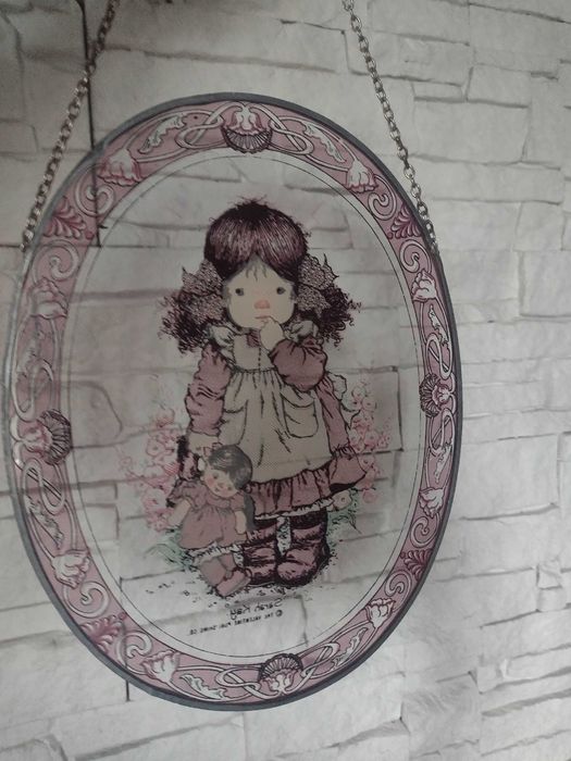 Sygnowany witraż -Sarah Kay