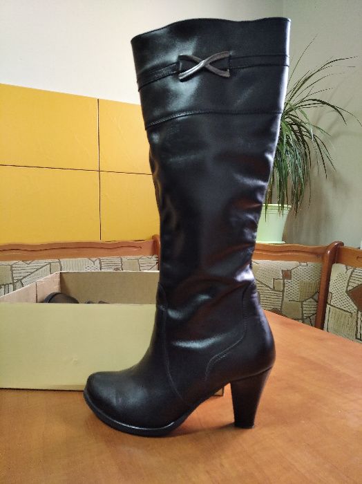 Kozaki skórzane - rozmiar 37