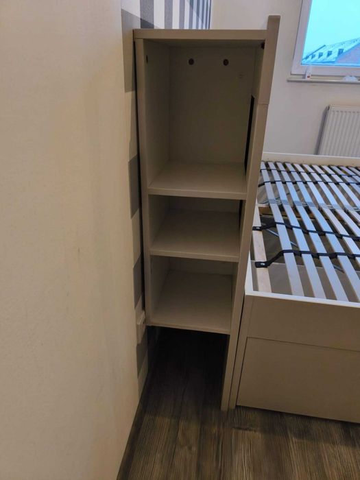 Łóżko IKEA BRIMNES 180x200 białe + zagłówek + 2 stelaże LUROY + SKORVA