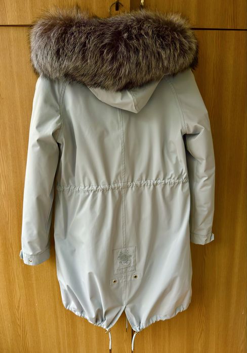 Парка, натуральне хутро, чорнобурка 48