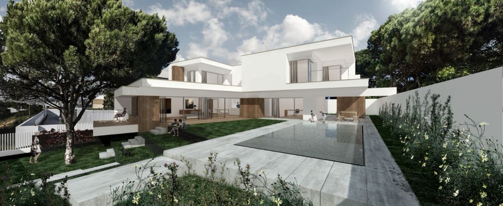 Terreno para Construção com Projeto Aprovado — Moradia T4 com Piscina
