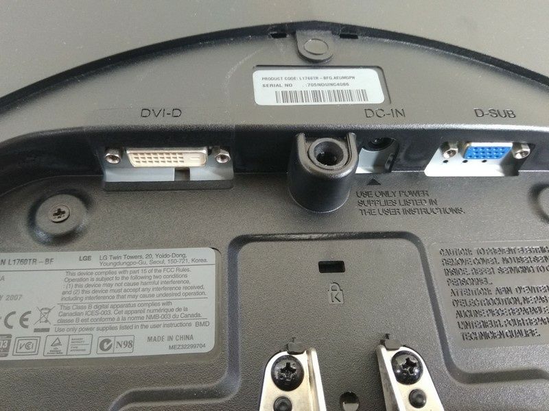 Monitor LG Flatron L1760TR430452270296606722
