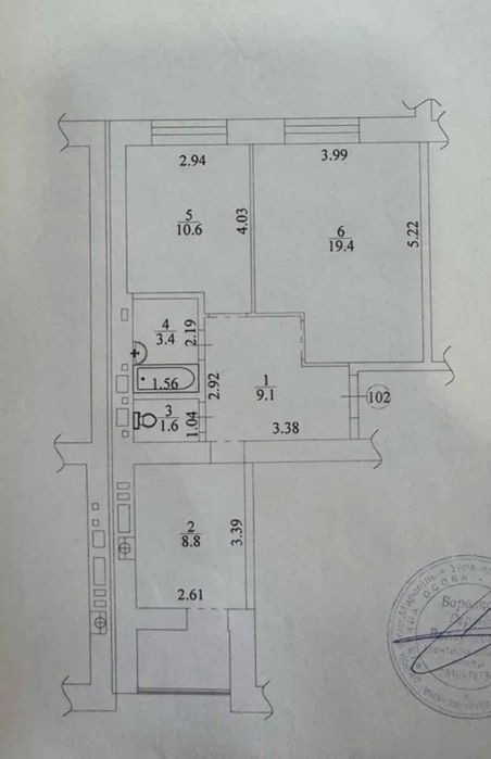 Двокімнатна квартира з ремонтом
