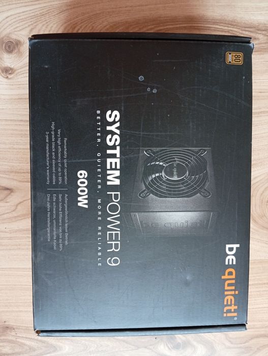 Zasilacz BeQuaiet 600W system power 9 80 bronz