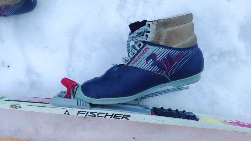 Narty dziecięce biegowe Fischer plus buty Salomon