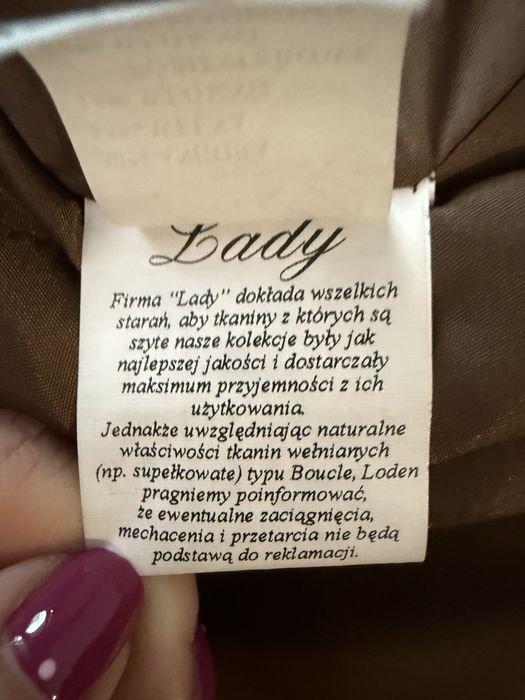 Welniany plaszcz rozmiar 38/naturalne futro