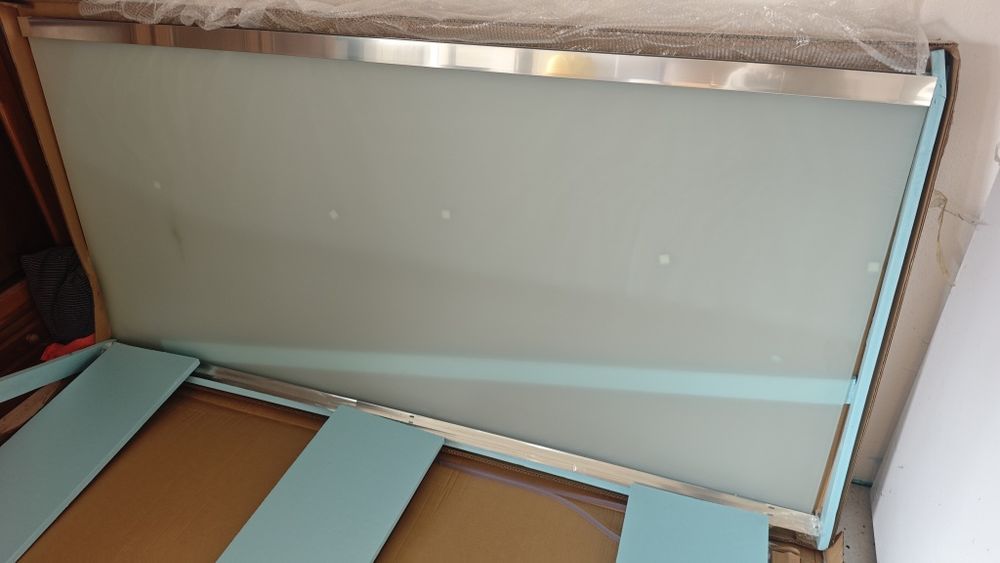 Painel de Chuveiro Vidro Fosco 100x195 NOVO PVP 350€