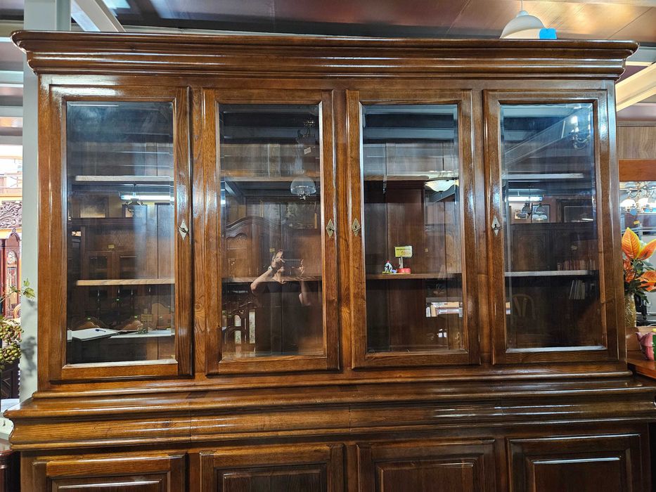 Grande móvel em madeira maciça para sala ou escritório - óptimo estad