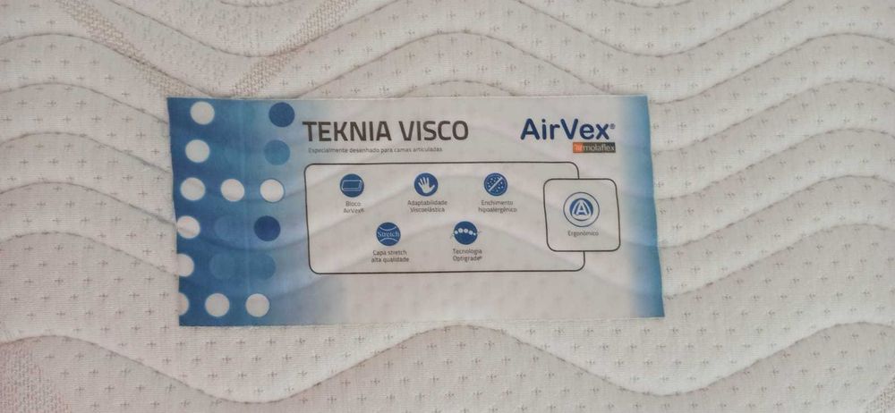 Cama Articulada Elétrica Flex + Colchão Viscoelástico 90x190 (Como Nova!)