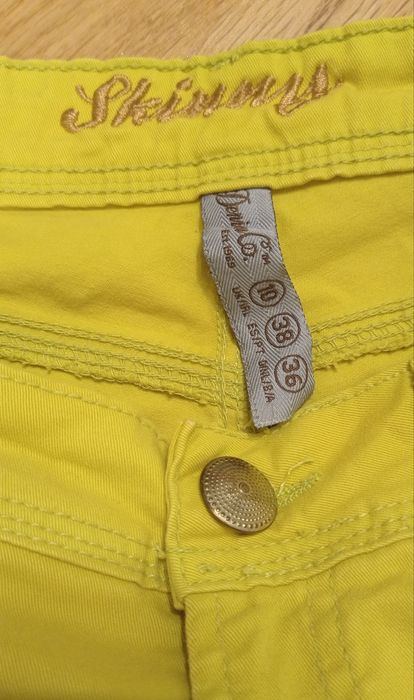 Denim Co. żółte spodnie skinny, r. 36