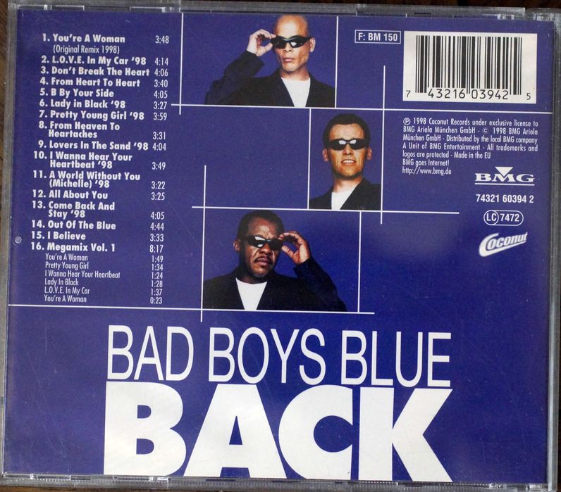 Bad Boys Blue 1998 — Back: 659 грн. - CD / DVD / пластинки