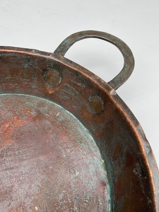 frigideira leiteira Séc XIX cobre 56 cm