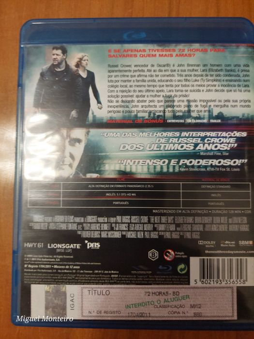 Blu ray 72 horas