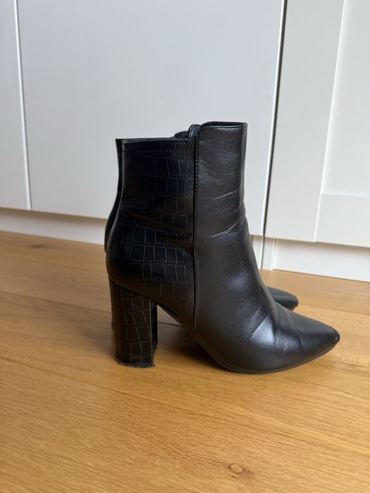 Czarne botki kozaki eleganckie