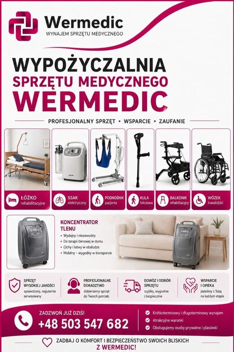 Łóżko rehab.elektr.z materacem.Transport, montaż. SĘPÓLNO KRAJEŃSKIE
