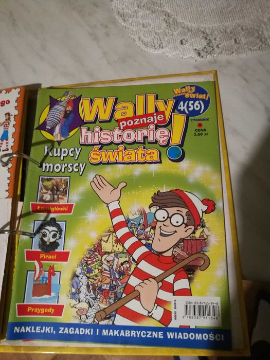 Wally Poznaje historię świata 5 numerów segregator naklejki
