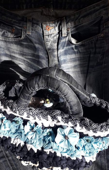 Saco de mão com flores