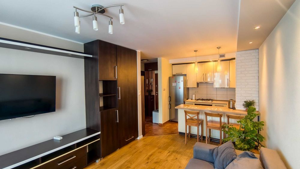Do wynajęcia umeblowane 2-pokojowe mieszkanie – 38 m² | Służewiec | Mokotów | Warszawa