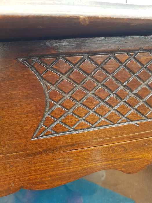 Narożna komoda pomocnik witryna stara antyk Anglia