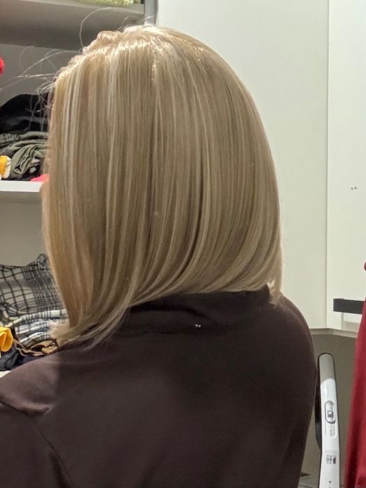 Перука, каре блонд, термоволосся