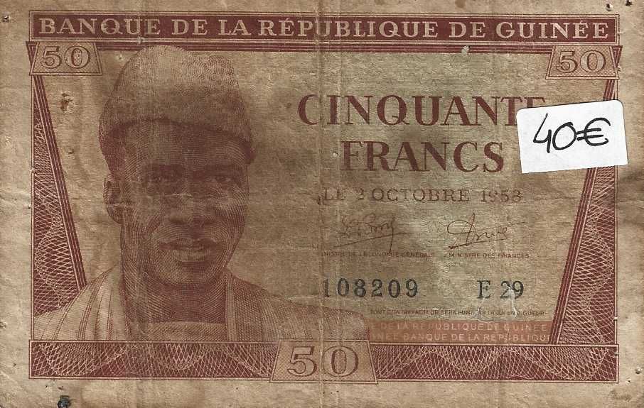 Notas antigas - Guiné