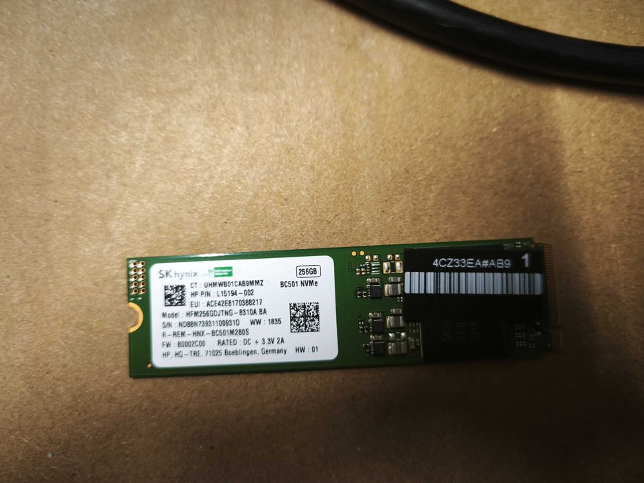 SSSD  256GB nvme