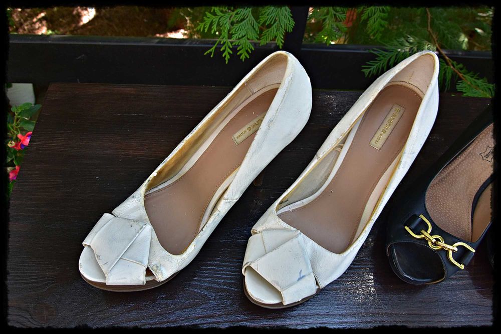 2 pary używanych szpilek, BERSHKA: 39, obcas: 12,5 cm, EVENTO: 39, obcas 11,5 cm