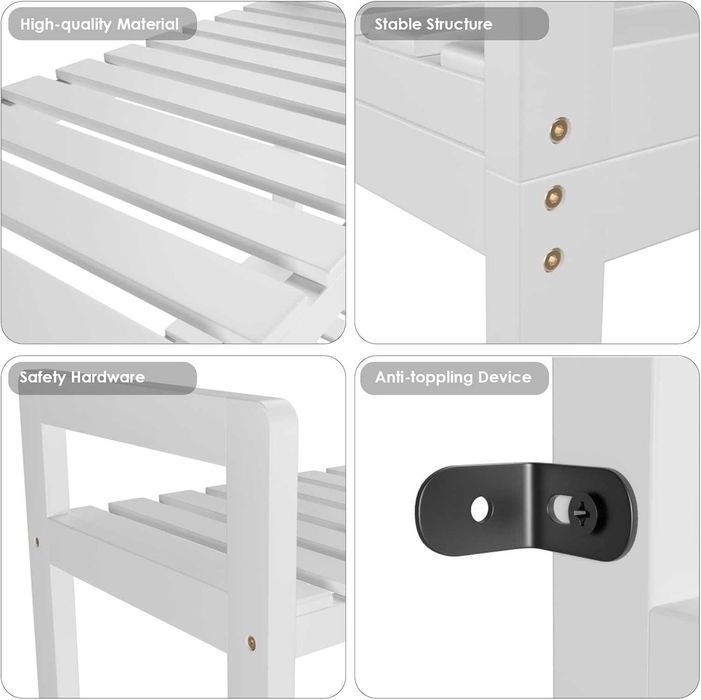 Nowy regał łazienkowy /szafka /półka na pralkę /stojak /bambus !A3267!