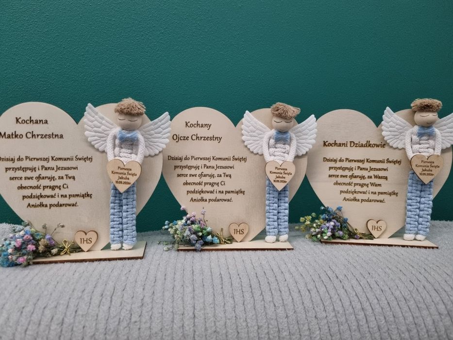 Podziękowania dla chrzestnych  I dziadków Jakuba