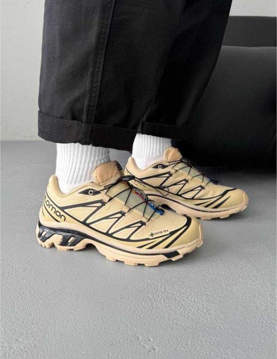 (БЕЗ ПЕРЕДОПЛАТИ)Salomon XT-6 Gore-tex Beige Brown Соломони ХТ-6