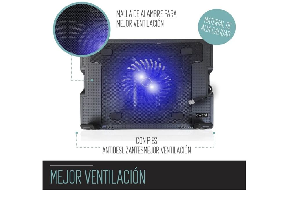 Suporte para portátil até 17' com sistema de refrigeração