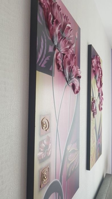 Komplet 2 obrazy 3D 50x100 cm