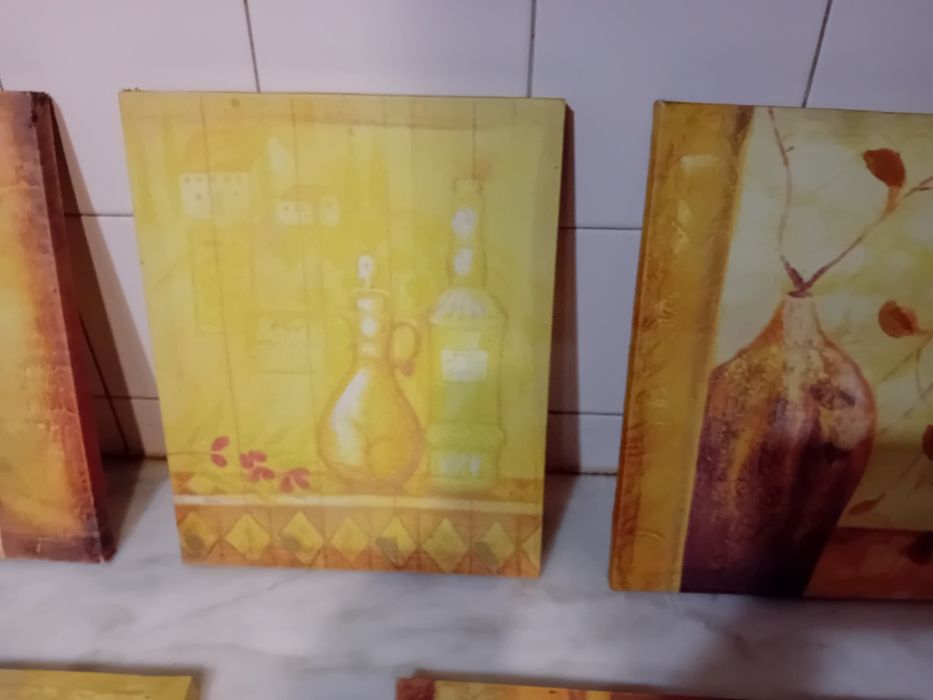 Conjunto de 5 Quadros em Tela Decorativos