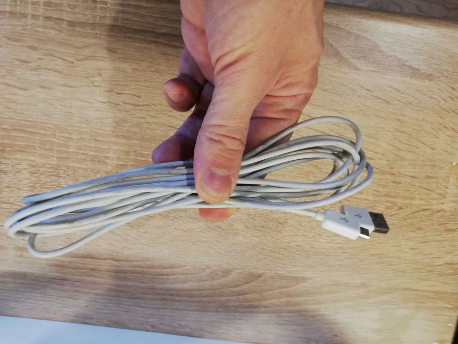 Kabel USB Micro USB 3,0 m, biały