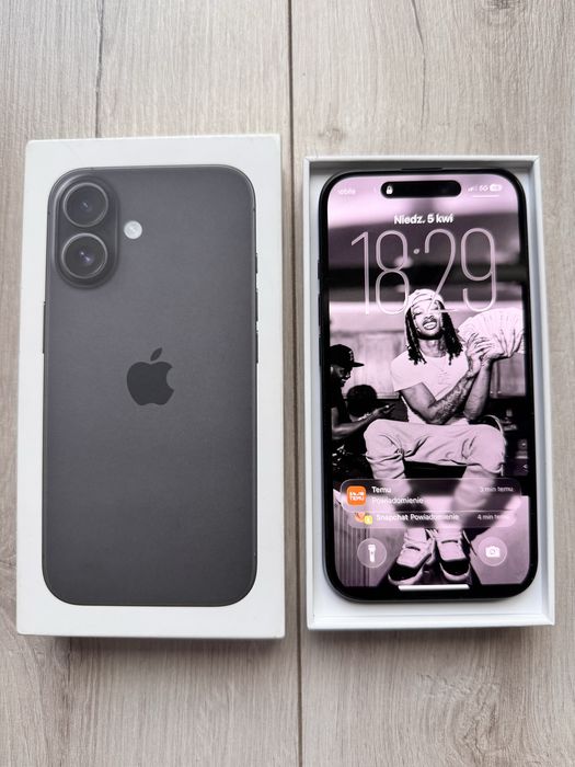 iphone 16 czarny 128GB 90% bateria