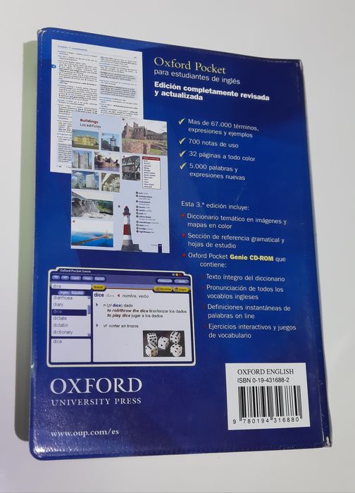 Diccionario Oxford Pocket para estudiantes de inglés