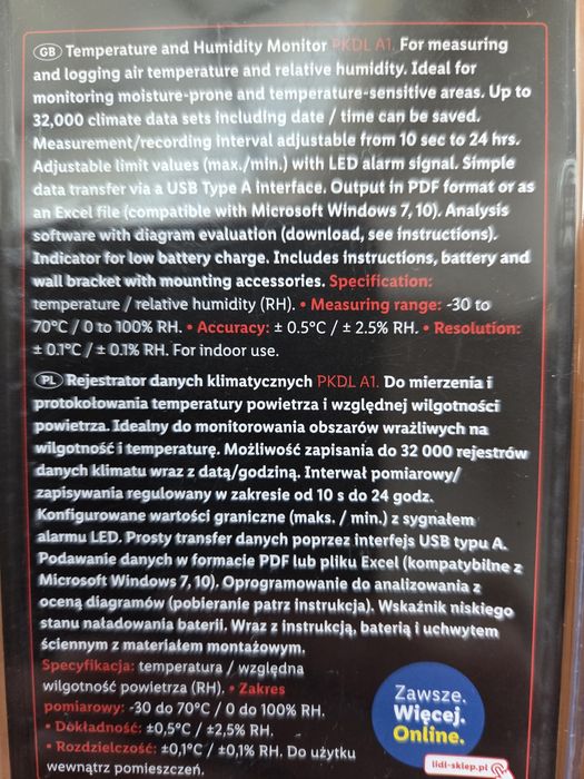 Rejestrator danych klimatycznych